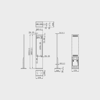 43.9 นิ้ว สตาร์ชนิด TFT Display เครื่อง HMI เครื่องแสดงผลการค้า