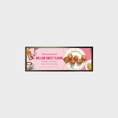 โซลูชันการตัดแบบแท่งขนาด 24.8 นิ้วพร้อมความละเอียด 1920 * 638 รองรับการค้าปลีกและซูเปอร์มาร์เก็ต