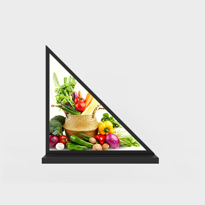เครื่องโฆษณา LCD สามเหลี่ยมขนาด 13.14 นิ้วพร้อมโซลูชันระบบ Android