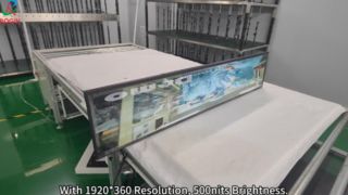 จอแสดงผล LCD แบบบาร์ขนาด 48.5 นิ้ว 1920 * 360 V-by-One 500nits
